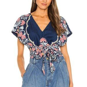 Free People Tie Front Top Sz XS